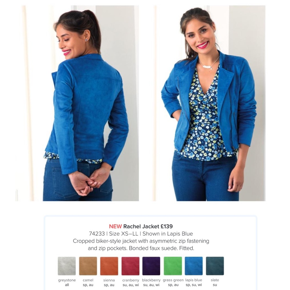 Kettlewell Rachel Jacket in Lapis Blue, size S